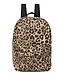 Cotton Midi Backpack Brown Leopard