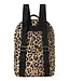 Cotton Midi Backpack Brown Leopard