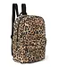 Cotton Midi Backpack Brown Leopard