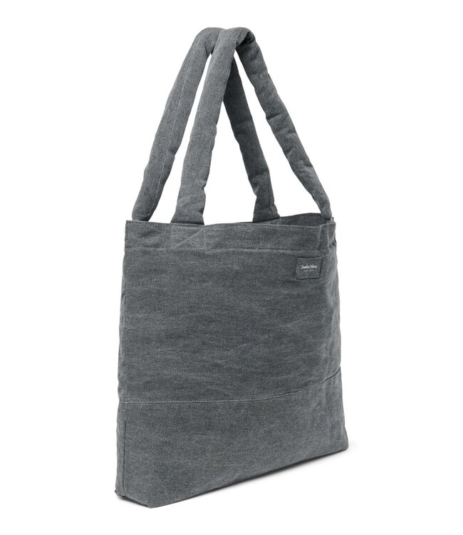 Denim Mom Bag Grey