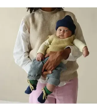 hvid Booties 0-9 Months Blue/grass
