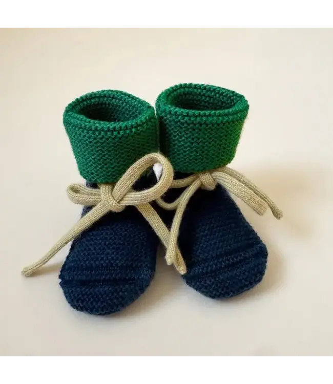 Booties 0-9 Months Blue/grass