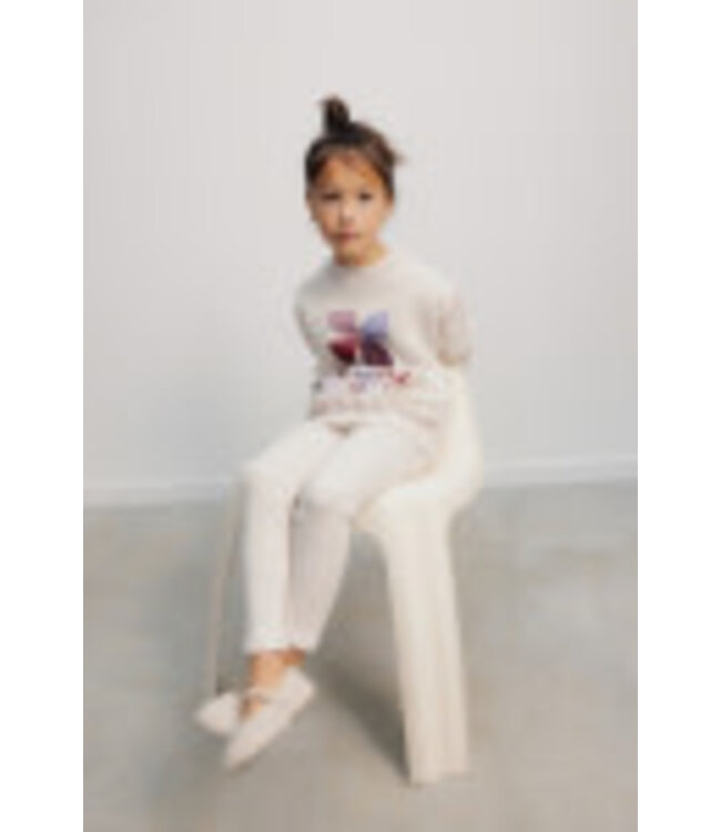 TNS Logo Sweatshirt Whisper White Melange Multicolor