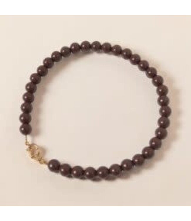 Necklace Bold beads brown T 2