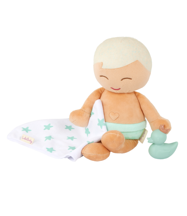 Bath Doll Boy Groot Blond haar