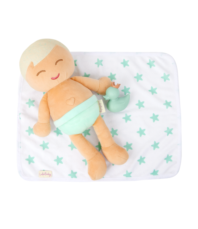 Bath Doll Boy Groot Blond haar