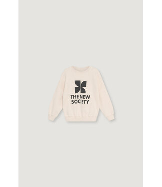 The new society TNS Logo Sweatshirt Whisper White Melange