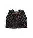 peter pan collar blouse | black w/ flowers