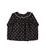 peter pan collar blouse | black w/ flowers