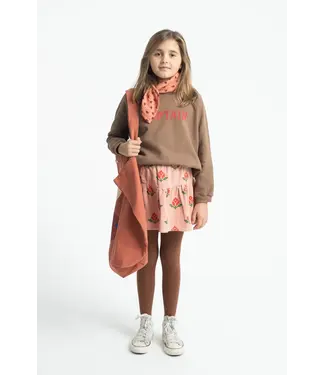 Piupiuchick short skirt | pink w/ big flowers