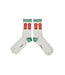 socks | light grey w/ red flowers