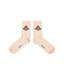 socks | light pink w/ red flower