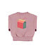 oversized sweatshirt | pink w/ "lunch break" print