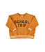 sweatshirt | camel w/ "school trip" print