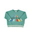 sweatshirt | green w/ "here we go" print