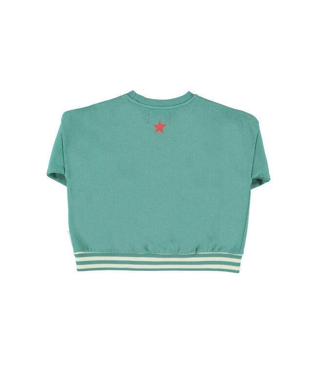 sweatshirt | green w/ "here we go" print