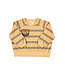 terry cotton sweatshirt | sand w/ double stripes