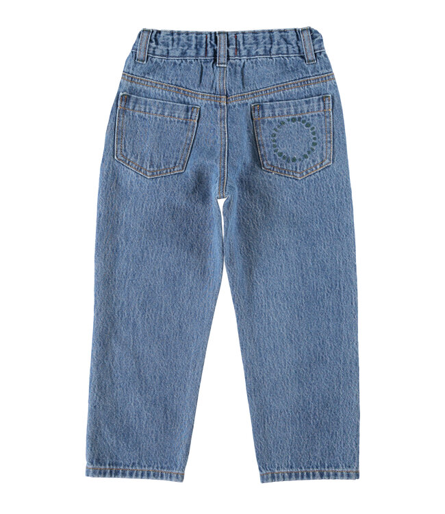 unisex trousers | washed navy denim