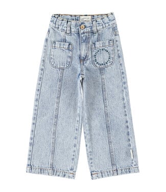 Piupiuchick flare trousers | fadded light blue denim