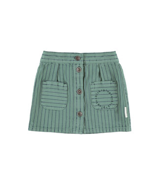 Piupiuchick short skirt | green w/ black stripes