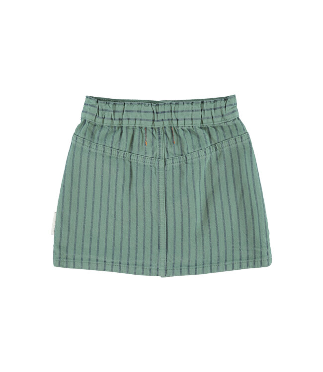 short skirt | green w/ black stripes