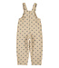 dungarees | beige w/ black hearts
