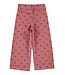 flare trousers | pink w/ black hearts