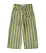 flare trousers | green w/ black flowers