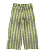 flare trousers | green w/ black flowers