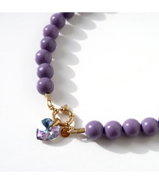 Love Issue Necklace Bold beads dusty lilac T2