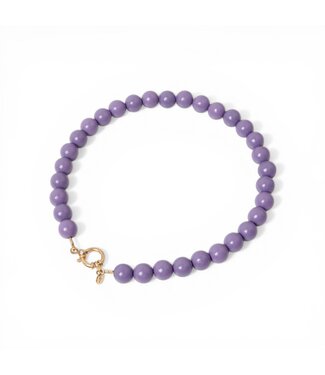 Love Issue Necklace Bold beads dusty lilac T2