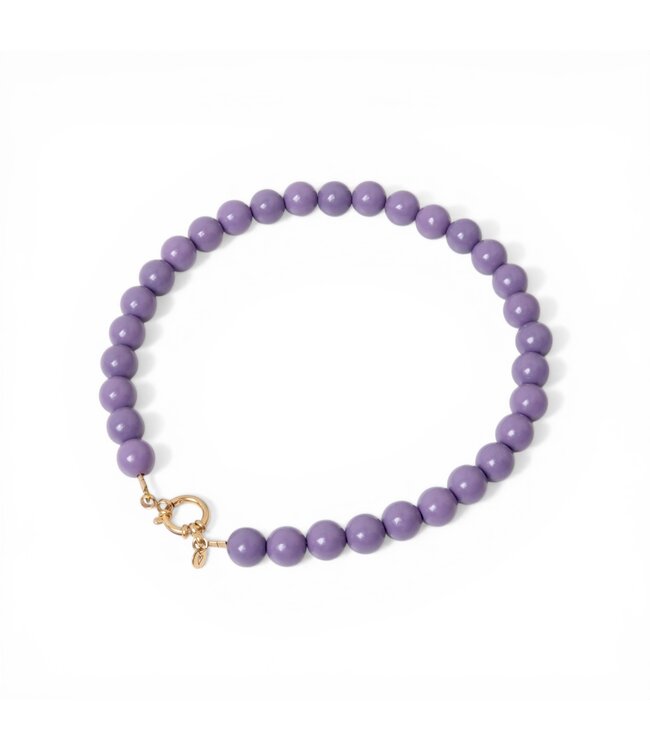 Necklace Bold beads dusty lilac T2
