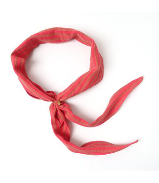 Love Issue Muslin cotton scarf Coral