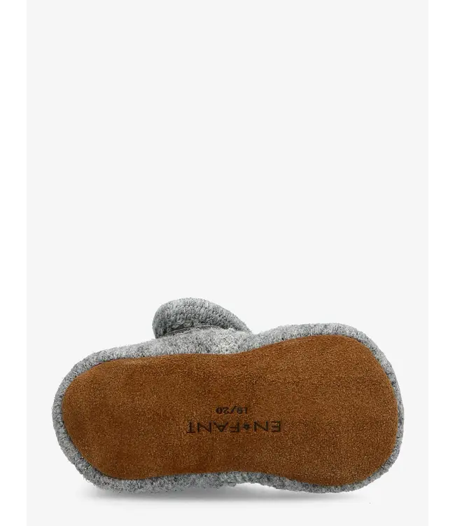 Baby Wool Slippers Grey Melange