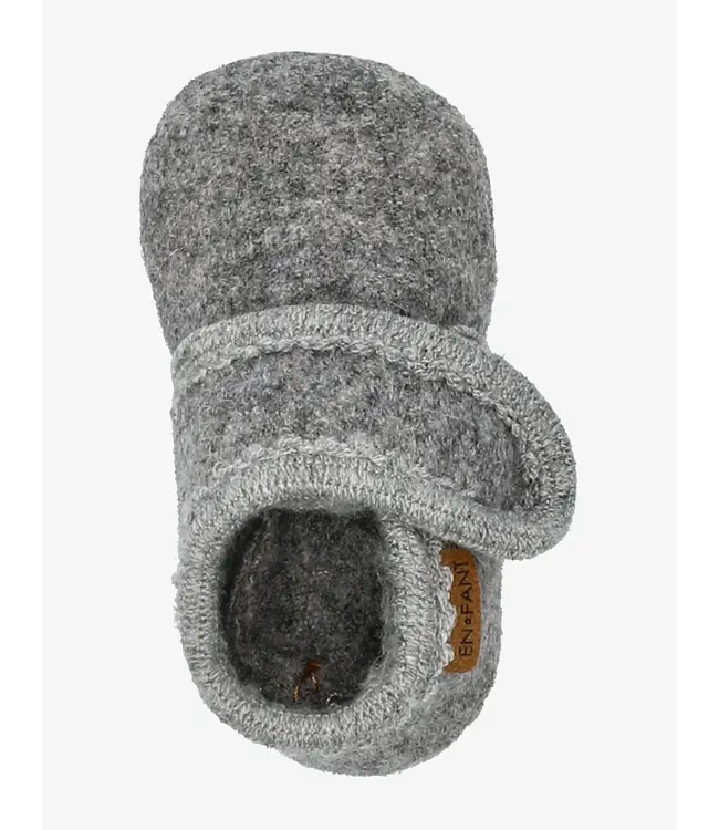 Baby Wool Slippers Grey Melange