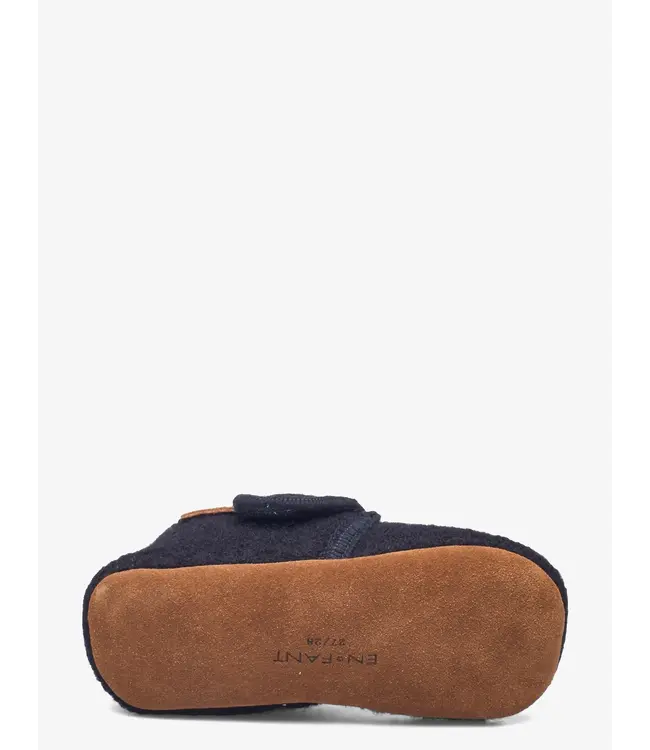 Baby Wool Slippers Navy