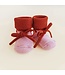 Booties 0-9 Months Cotton Candy/Red