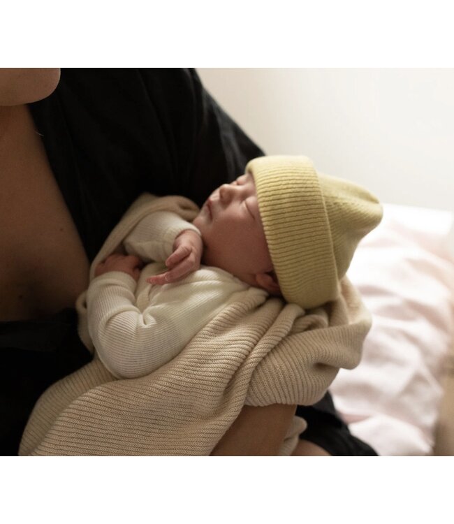 Beanie Fronzie Light Yellow