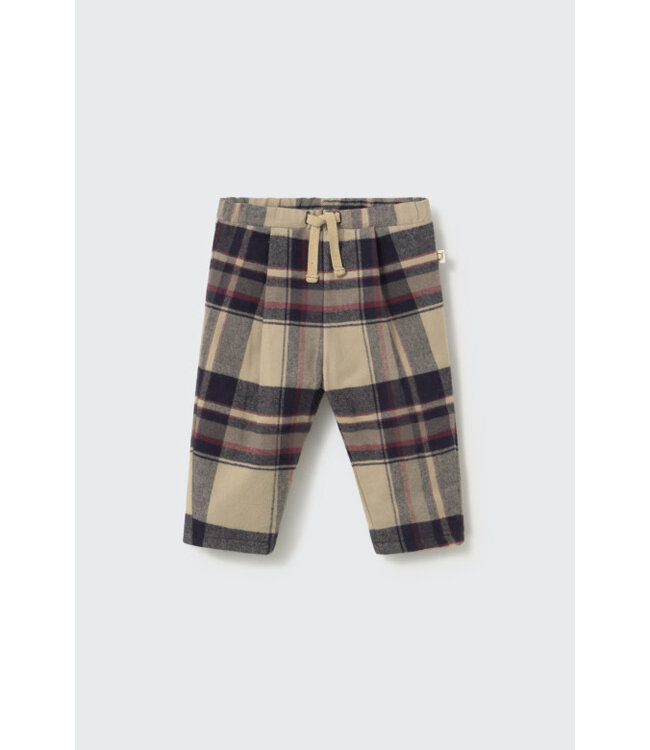 Warm plaid flannel baby pants