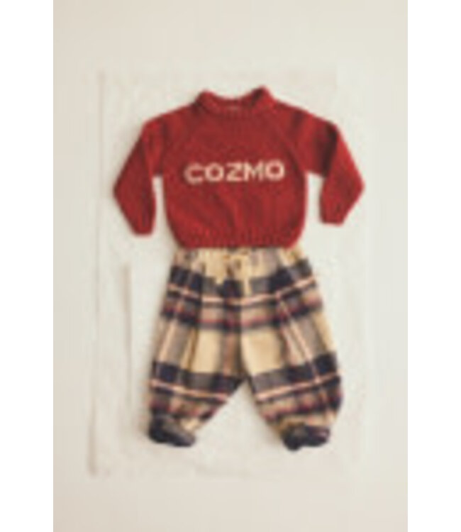 Warm plaid flannel baby pants