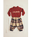 Warm plaid flannel baby pants