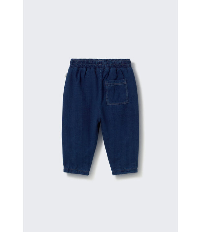 Herringbone twill denim baby pants