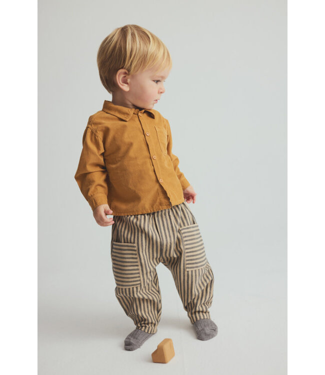 Striped soft twill baby pants