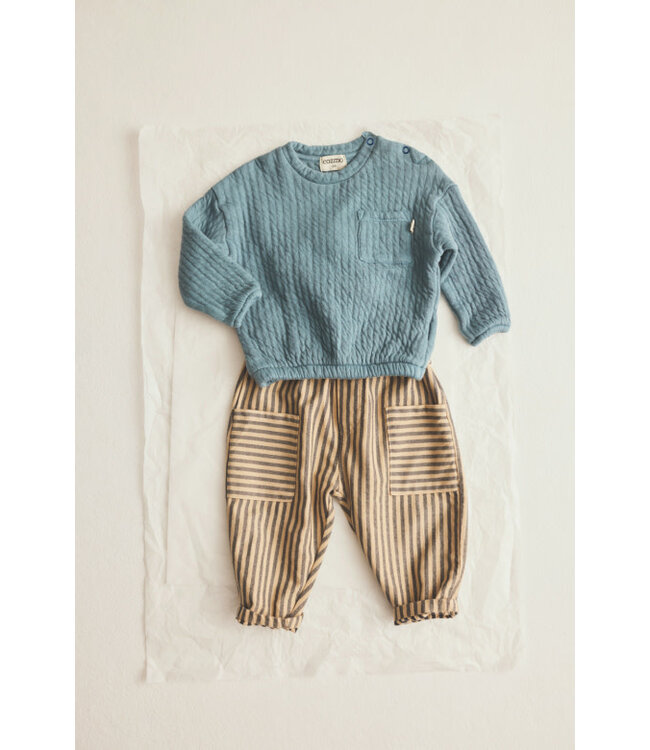 Striped soft twill baby pants