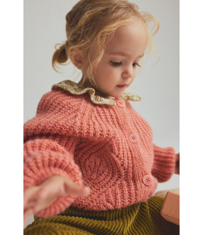 Light tricot knit baby cardigan