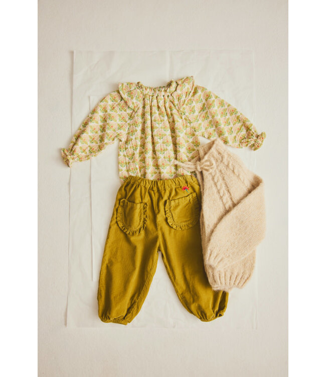 Tender corduroy baby pants pockets