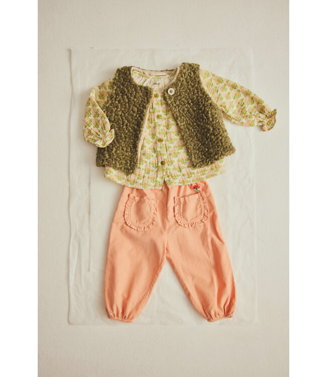 Tender corduroy baby pants pockets