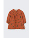 Cross stitch floral flannel baby dress