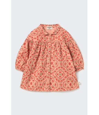 Cozmo Floral fine wale corduroy baby dress
