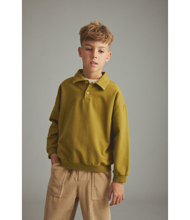 Elastic fleece sweatshirt